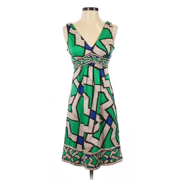 DIANE VON FURSTENBERG Green Ophelia Dress sz 2 - Picture 2 of 8